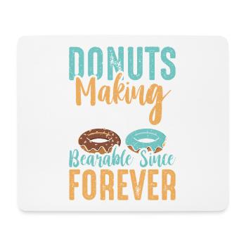 Restauration rapide en donuts - Tapis de souris (format paysage) - blanc - Devant