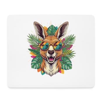 Kangaroo Sunglasses Feeling - Mouse Pad (horizontal) - white - Front