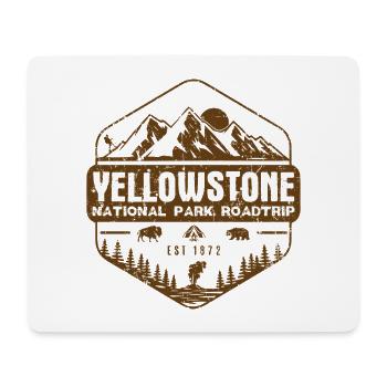 Yellowstone National Park Family Road Trip - Mouse Pad (horizontal) - white - Front