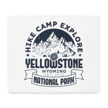 Yellowstone Nationalpark Wanderlager Erkundung - Mousepad (Querformat) - Weiß - Vorne