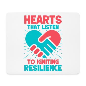 Volunteer Appreciation Hearts That Listen - Mouse Pad (horizontal) - white - Front