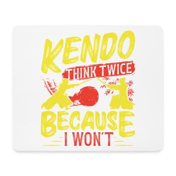 Kendo Training Shinai Ninja Sinobi Swordsman Kendo - Mouse Pad (horizontal) - white - Front