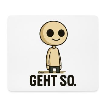Geht so Cartoon Minimal - Mousepad (Querformat) - Weiß - Vorne