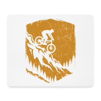 Chemise de VTT pour les cyclistes de descente - Tapis de souris (format paysage) - blanc - Devant