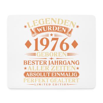 Legenden wurden 1976 geboren – 50. Geburtstag - Mousepad (Querformat) - Weiß - Vorne