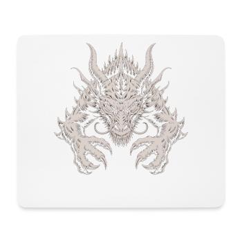 Fantasy Drachen T-Shirt – Mythologie Drache - Mousepad (Querformat) - Weiß - Vorne