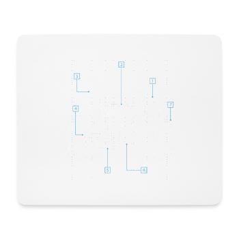 Fahrrad Bauplan Vintage Fahrradfahrer Design - Mousepad (Querformat) - Weiß - Vorne