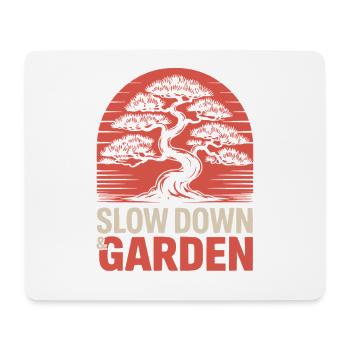 Slow Down And Garden Vintage Sunset Bonsai Tree - Mouse Pad (horizontal) - white - Front