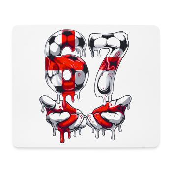 Lustiges Fußball-67-Meme für Jungen Kinder 67 T-Shirt, 6 7 - Mousepad (Querformat) - Weiß - Vorne
