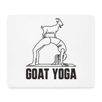 Goat Yoga - Lustiges Ziege Yoga Fitness Design - Mousepad (Querformat) - Weiß - Vorne