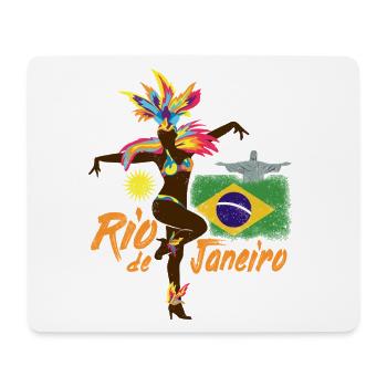 Rio de Janeiro Brasilien Vintage Samba Tänzerin - Mousepad (Querformat) - Weiß - Vorne