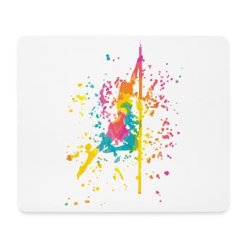 Pole Dance Bar Fitness Women Pole Dance - Mouse Pad (horizontal) - white - Front