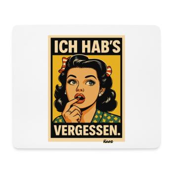 Ich Hab's Vergessen PopArt Dame - Mousepad (Querformat) - Weiß - Vorne