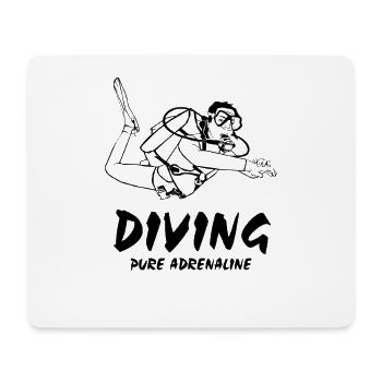 Diving - Tauchen - Taucher - Mousepad (Querformat) - Weiß - Vorne