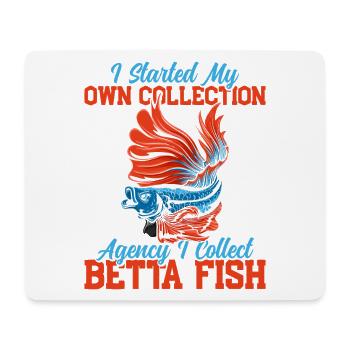 Siamesisches Kämpfendes Süßwasserfischhalter-Aquarium - Mousepad (Querformat) - Weiß - Vorne