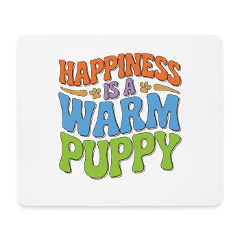 Vet Tech Happiness Is A Warm Puppy Pet Care Tech - Mouse Pad (horizontal) - white - Front