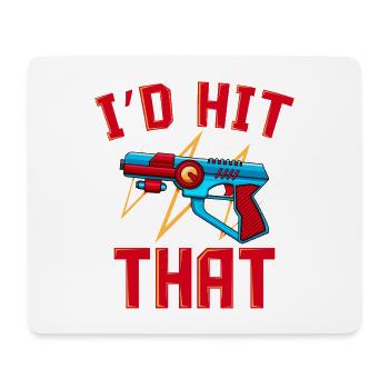 Laser Tag I'd Hit That Funny Blaster Gaming Art - Mousepad (Querformat) - Weiß - Vorne