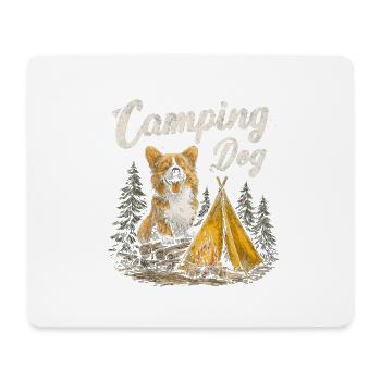 Un cadeau de camping-dog dog qui dit Camping, - Tapis de souris (format paysage) - blanc - Devant