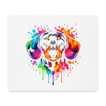 Dachshund Dachshund | Pop Art Dog - Mouse Pad (horizontal) - white - Front