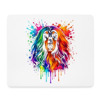 Afghan Hound | Windhund Pop Art - Mousepad (Querformat) - Weiß - Vorne