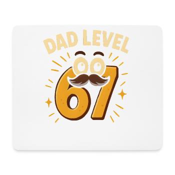 Dad Level 67 Six Seven Meme Father Dad Humor - Mouse Pad (horizontal) - white - Front