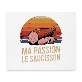  Ma Passion Le Saucisson Französische Wurstliebe - Mousepad (Querformat) - Weiß - Vorne