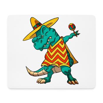 Dabbing T-rex Dinosaur Cinco De Mayo Fiesta 2026 - Mousepad (Querformat) - Weiß - Vorne