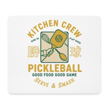 Pickleball Joueur drôle Équipe de cuisine Servir et - Tapis de souris (format paysage) - blanc - Devant
