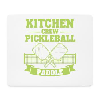 Pickleball Kitchen Crew Paddle lustige Spieler-Gurke - Mousepad (Querformat) - Weiß - Vorne
