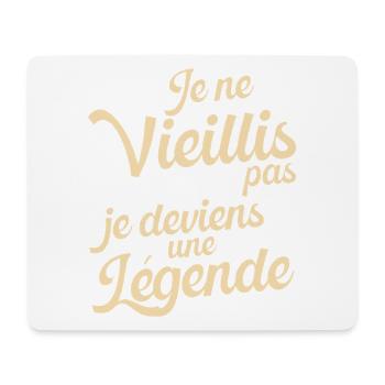 Idée Cadeau Anniversaire Humour Original Légende - Tapis de souris (format paysage) - blanc - Devant