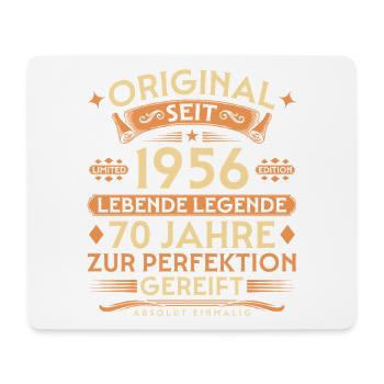 Original seit 1956 – Lebende Legende 70 Jahre - Mousepad (Querformat) - Weiß - Vorne