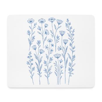 Vintage Blumen-Frauen-Wildblumen-Gartengarten - Mousepad (Querformat) - Weiß - Vorne