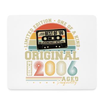 Original 2006 Vintage Vintage Rétro Anniversaire - Tapis de souris (format paysage) - blanc - Devant