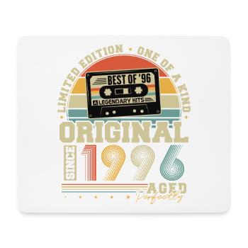 Anniversaire rétro vintage vintage original de 1996 - Tapis de souris (format paysage) - blanc - Devant