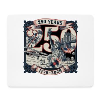 250 Years America 1776-2026 - Mousepad (Querformat) - Weiß - Vorne