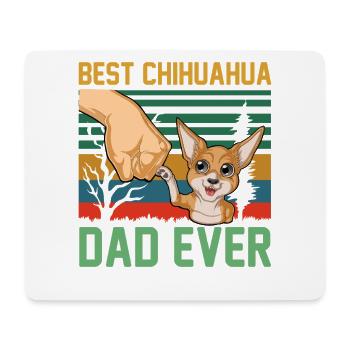 Bestes Retro-T-Shirt des Chihuahua-Vaters aller Zeiten - Mousepad (Querformat) - Weiß - Vorne