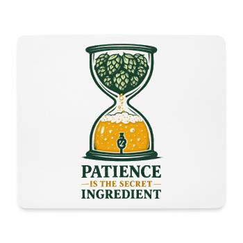 Geduld braut Geschmack | Hobbybrauen - Mousepad (Querformat) - Weiß - Vorne