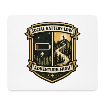 Batterie sociale vide | Lycée d’Aventure - Tapis de souris (format paysage) - blanc - Devant