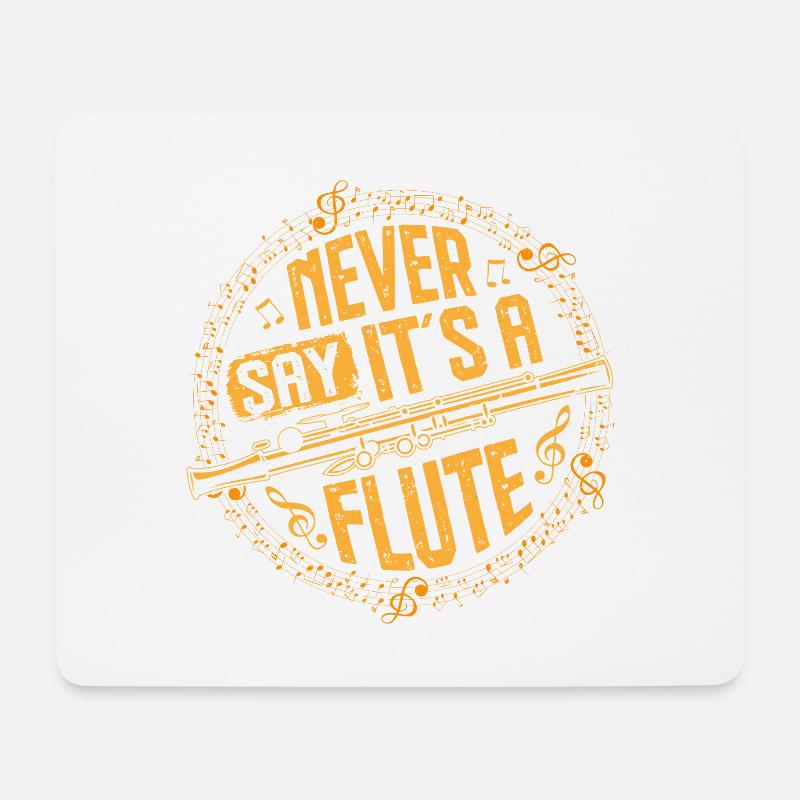 Piccoloist Sag niemals, es ist ein Flöteninstrument - Mousepad (Querformat) - Weiß
