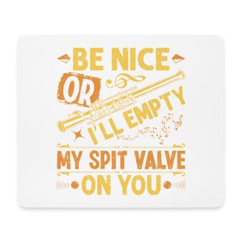  Piccoloist Spit Valve Marching Band Uniform - Mouse Pad (horizontal) - white - Front