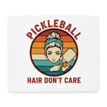 Pickleball-Haare kümmern sich nicht Lustige Spielerliebe - Mousepad (Querformat) - Weiß - Vorne