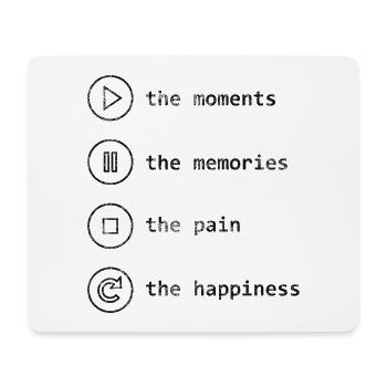 Pleine conscience, moments, souvenirs, bonheur - Tapis de souris (format paysage) - blanc - Devant