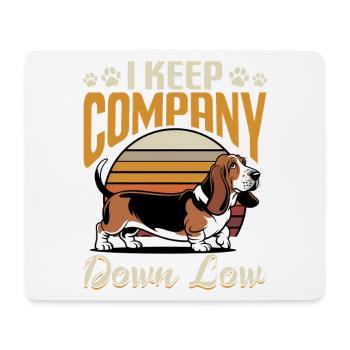 Funny Dog Breed Basset Hound - Mousepad (Querformat) - Weiß - Vorne