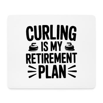 Curling ist mein Altersvorsorgeplan - Mousepad (Querformat) - Weiß - Vorne