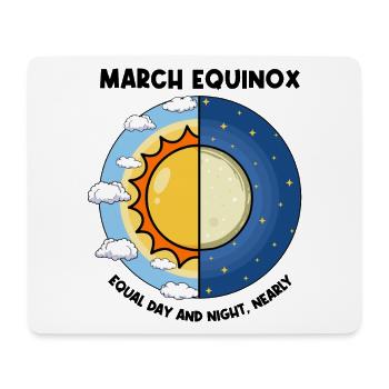 Équinoxe de mars Jour et nuit Équinoxe de printemps - Tapis de souris (format paysage) - blanc - Devant