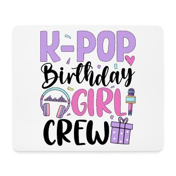 K Pop Birthday Girl Crew - Mousepad (Querformat) - Weiß - Vorne