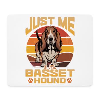 Funny Dog Breed Basset Hound - Mousepad (Querformat) - Weiß - Vorne
