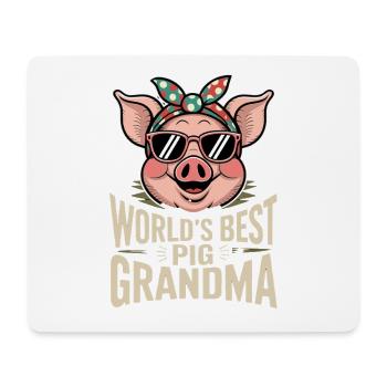  World's Best Pig Grandma Lustige Schweine Oma mit - Mousepad (Querformat) - Weiß - Vorne