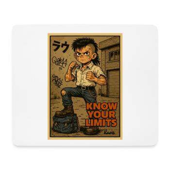Kenne deine Grenzen Street Kid - Mousepad (Querformat) - Weiß - Vorne