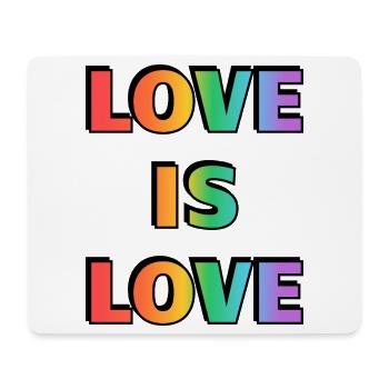 Love is Love Rainbow LGBT-Stolz - Mousepad (Querformat) - Weiß - Vorne